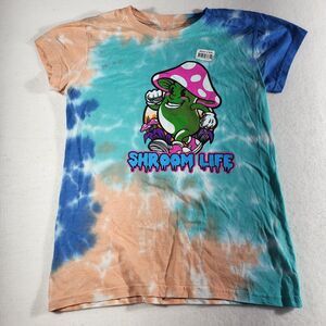 Tie dye mushroom shroom life graphic tee Size Medium Hippe Music Festival
